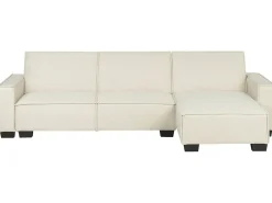 Divano letto angolare 3 posti ROMEDAL Tessuto Beige Lato Sinistro