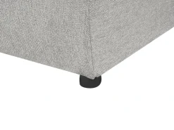Divano letto angolare 3 posti LUSPA Tessuto Grigio chiaro con contenitore Lato destro