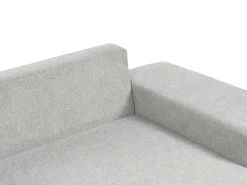 Divano letto angolare 3 posti LUSPA Tessuto Grigio chiaro con contenitore Lato destro