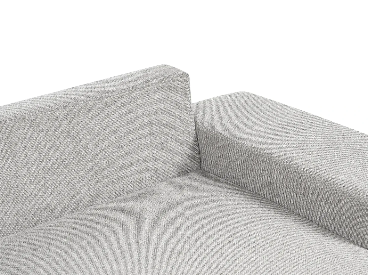 Divano letto angolare 3 posti LUSPA Tessuto Grigio chiaro con contenitore Lato destro