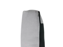 Divano letto angolare 4 posti FLAKK Tessuto Grigio chiaro con contenitore Lato destro