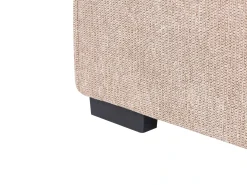 Divano letto angolare 3 posti EDANE Tessuto Beige con contenitore Lato Sinistro