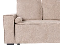 Divano letto angolare 3 posti EDANE Tessuto Beige con contenitore Lato Sinistro