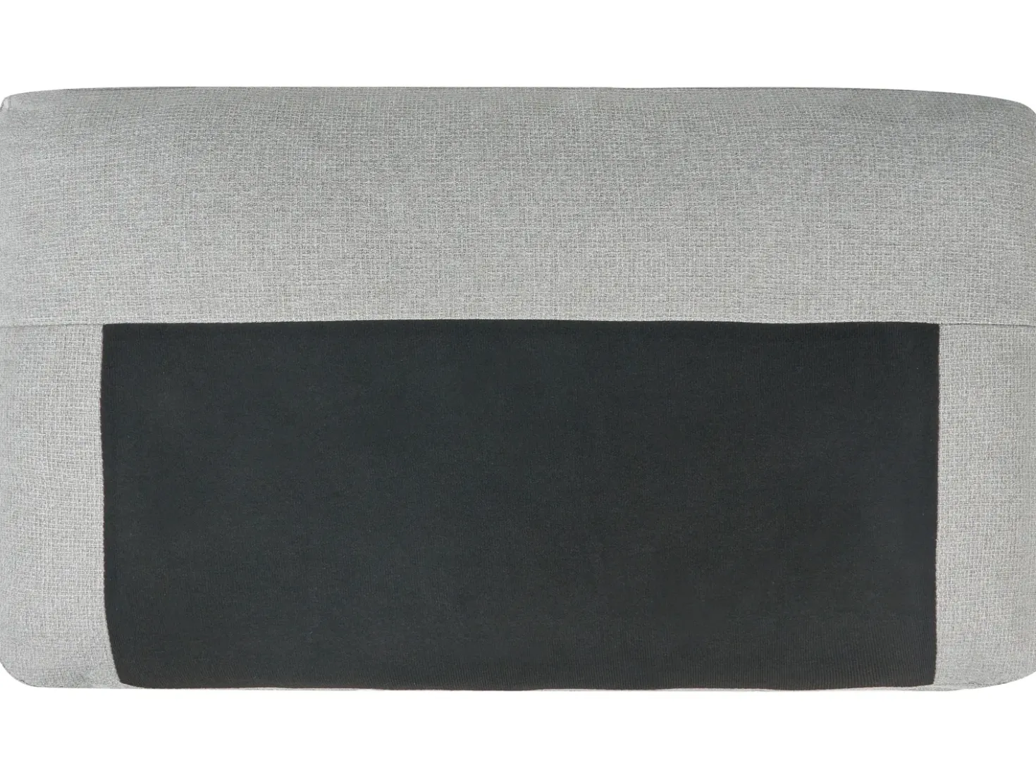 Divano letto angolare 3 posti HRISEY Lino sintetico Grigio chiaro con contenitore Lato destro