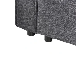 Divano letto angolare 3 posti ROMEDAL II Tessuto Grigio grafite Lato destro