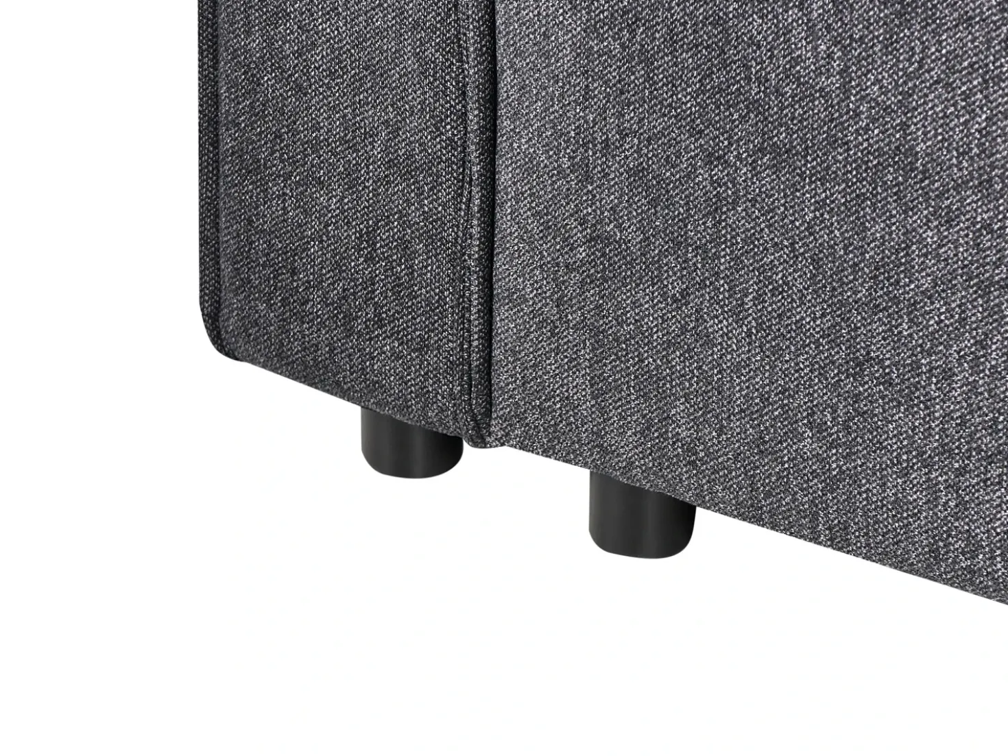 Divano letto angolare 3 posti ROMEDAL II Tessuto Grigio grafite Lato destro