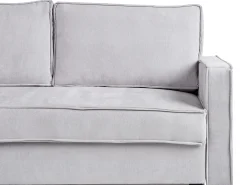 Divano letto angolare 3 posti TEJN Tessuto Grigio chiaro con contenitore Lato destro