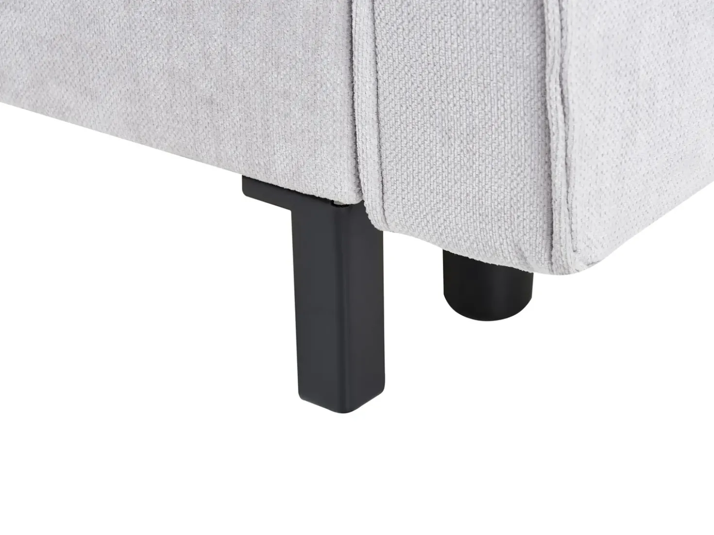 Divano letto angolare 3 posti TEJN Tessuto Grigio chiaro con contenitore Lato destro