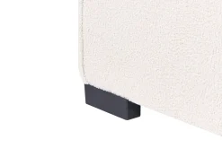 Divano letto angolare 3 posti EDANE Bouclé Bianco sporco con contenitore Lato Sinistro