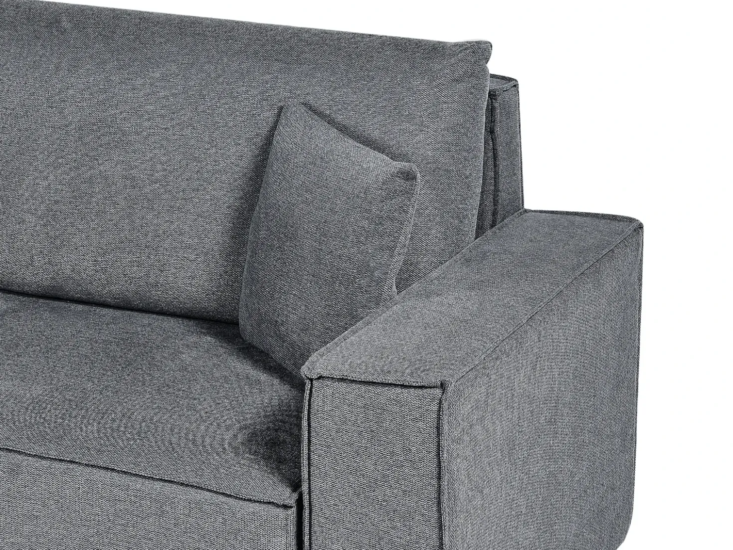 Divano letto angolare 3 posti KARILA Tessuto Grigio scuro con contenitore Lato destro