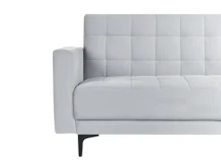 Divano letto angolare modulare 4 posti ABERDEEN Velluto Grigio chiaro Lato Sinistro