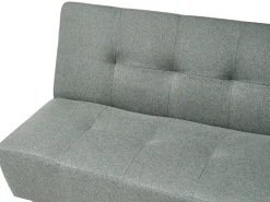 Divano letto angolare modulare 4 posti ALSTEN Tessuto Verde Lato Sinistro
