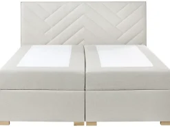 Divano letto con contenitore Tessuto ESQUIRE 180 x 200 cm Bianco sporco