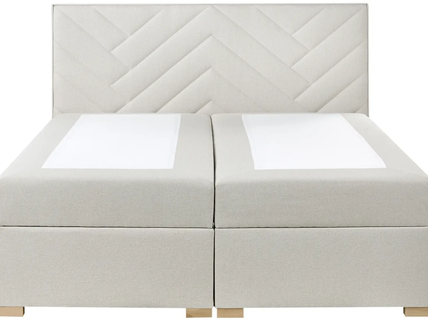Divano letto con contenitore Tessuto ESQUIRE 180 x 200 cm Bianco sporco