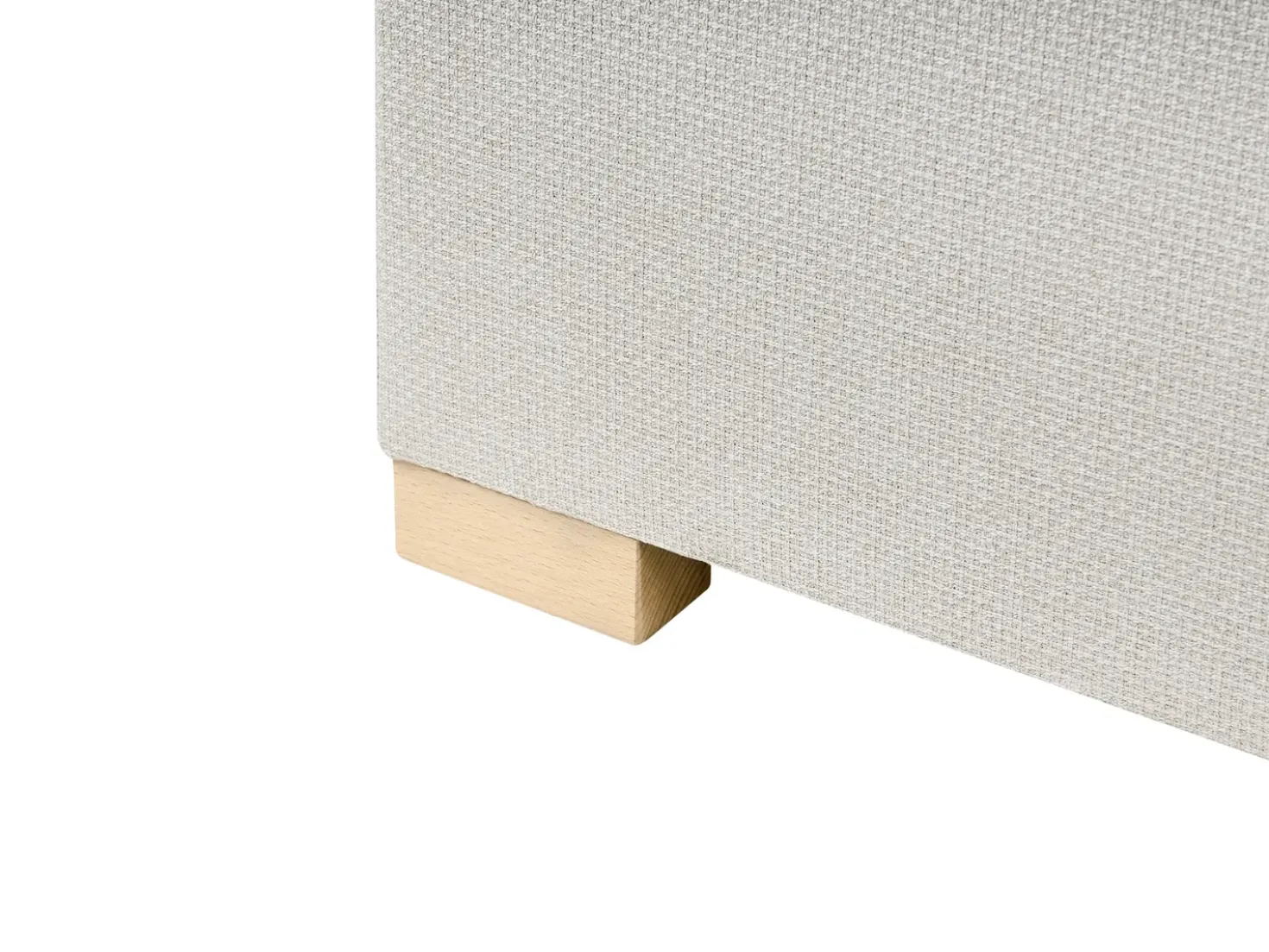 Divano letto con contenitore Tessuto ESQUIRE 180 x 200 cm Bianco sporco