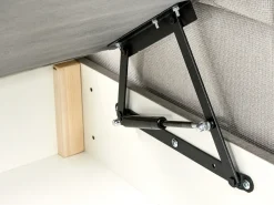 Divano letto con contenitore Tessuto ESQUIRE 180 x 200 cm Bianco sporco