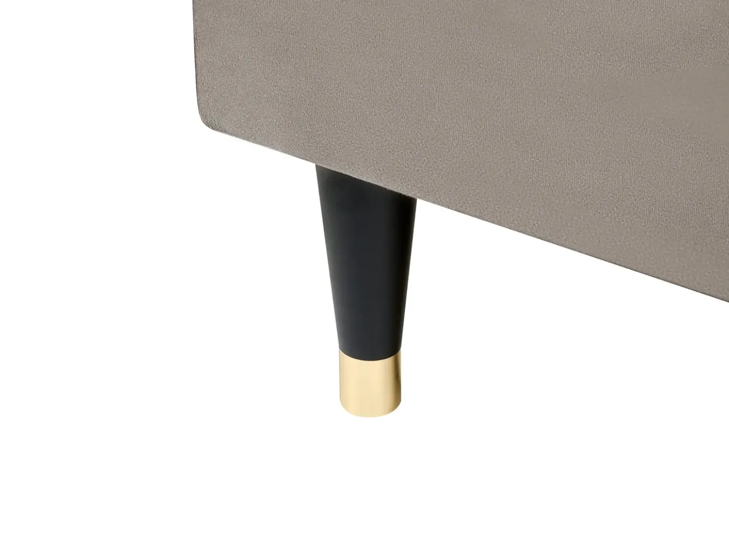 Divano letto con contenitore Velluto DAME 180 x 200 cm Tortora