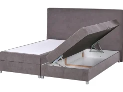 Divano letto con contenitore Tessuto MINISTER 180 x 200 cm Tortora
