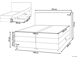 Divano letto con contenitore Tessuto MINISTER 180 x 200 cm Tortora