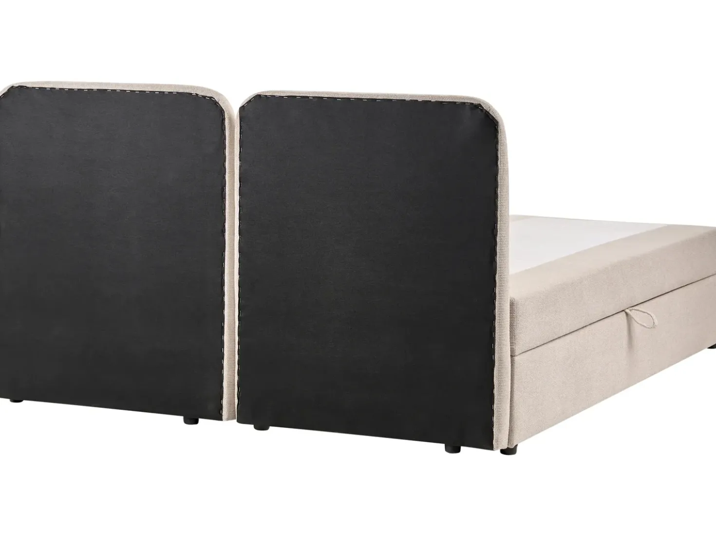 Divano letto con contenitore Tessuto CHANCELLOR 180 x 200 cm Beige chiaro