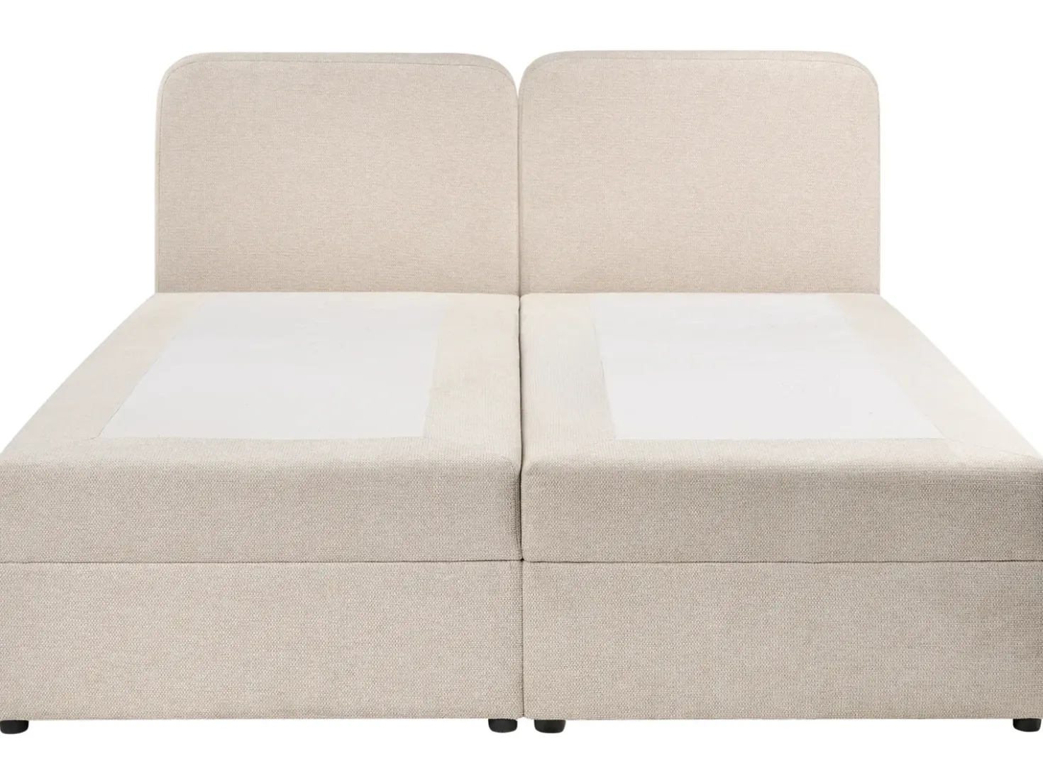 Divano letto con contenitore Tessuto CHANCELLOR 180 x 200 cm Beige chiaro