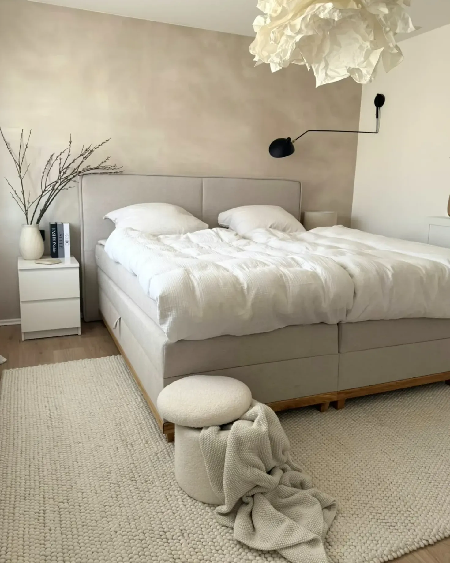 Divano letto con contenitore Tessuto DYNASTY 180 x 200 cm Beige