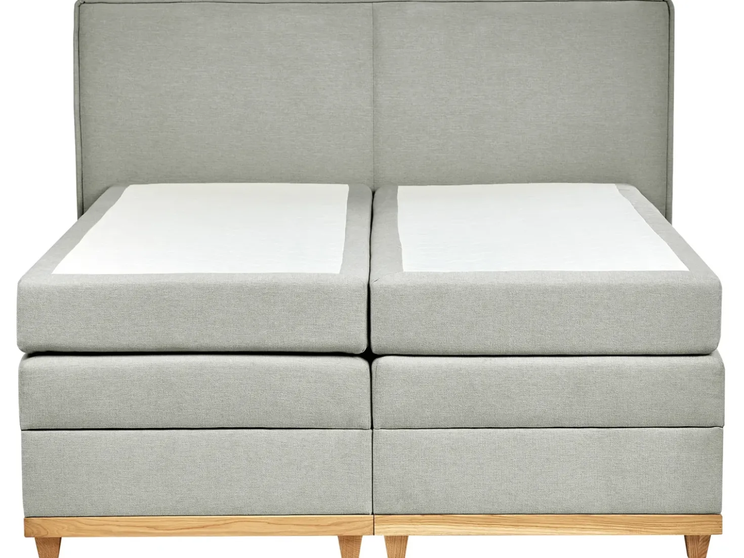 Divano letto con contenitore Tessuto DYNASTY 160 x 200 cm Grigio chiaro