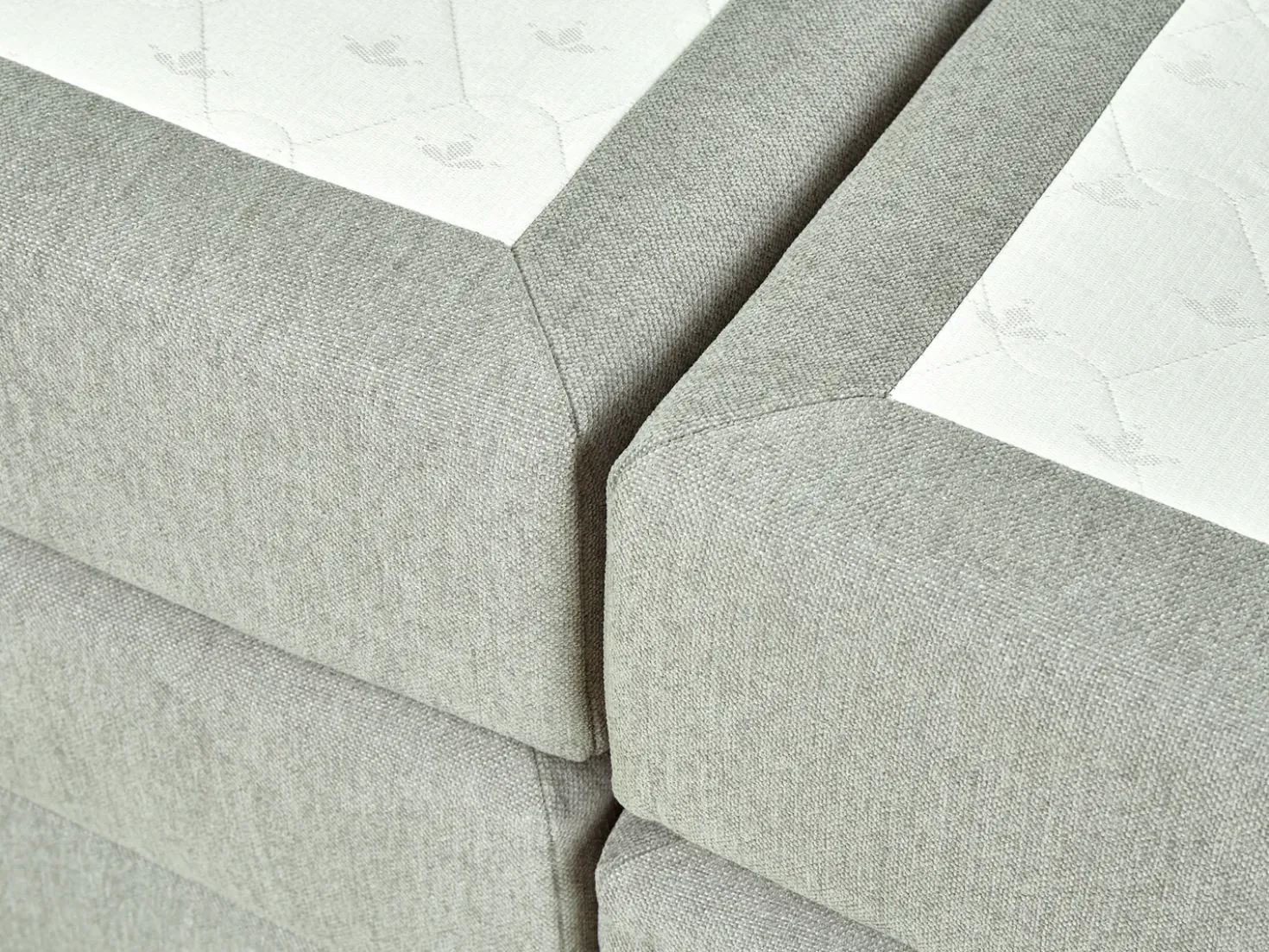 Divano letto con contenitore Tessuto DYNASTY 160 x 200 cm Grigio chiaro