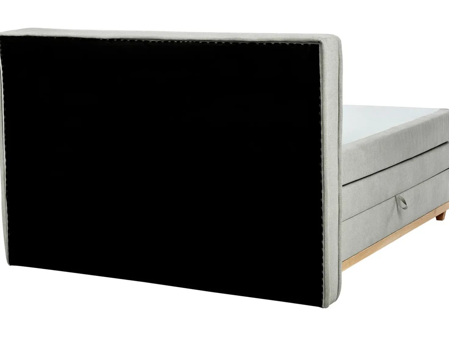 Divano letto con contenitore Tessuto DYNASTY 160 x 200 cm Grigio chiaro