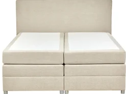 Divano letto con contenitore Tessuto MINISTER 180 x 200 cm Beige chiaro