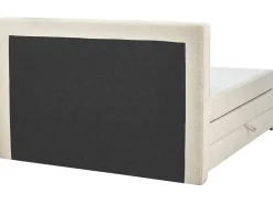 Divano letto con contenitore Tessuto MINISTER 180 x 200 cm Beige chiaro