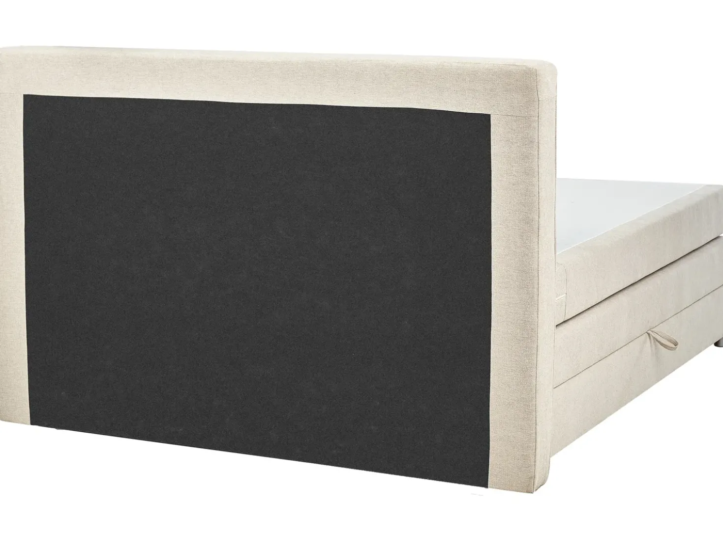 Divano letto con contenitore Tessuto MINISTER 180 x 200 cm Beige chiaro