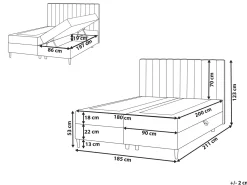 Divano letto con contenitore Tessuto OFFICER 180 x 200 cm Tortora