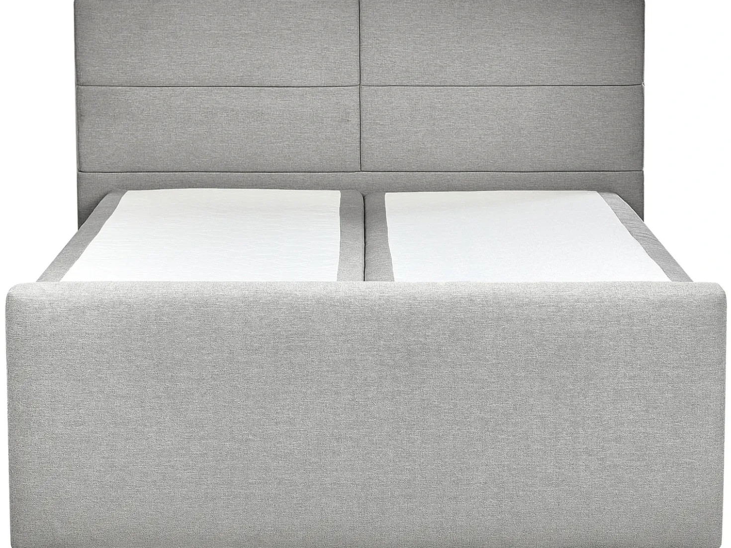 Divano letto con contenitore Tessuto ARISTOCRAT 160 x 200 cm Grigio chiaro