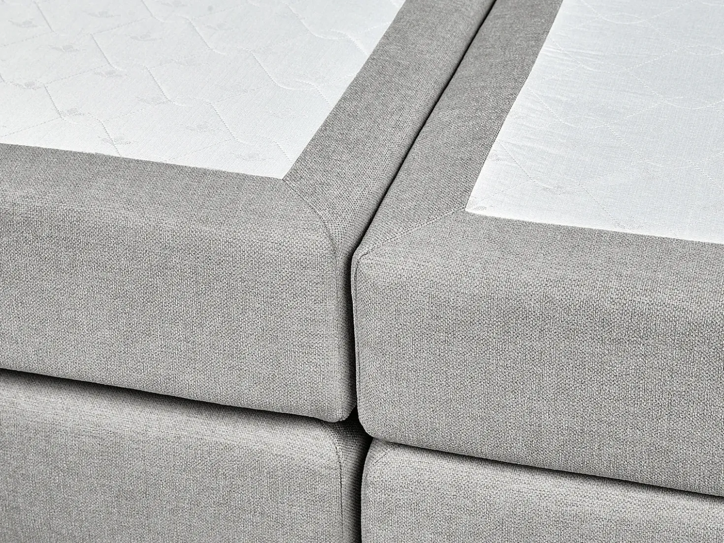 Divano letto con contenitore Tessuto ARISTOCRAT 160 x 200 cm Grigio chiaro