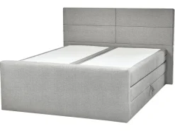 Divano letto con contenitore Tessuto ARISTOCRAT 160 x 200 cm Grigio chiaro