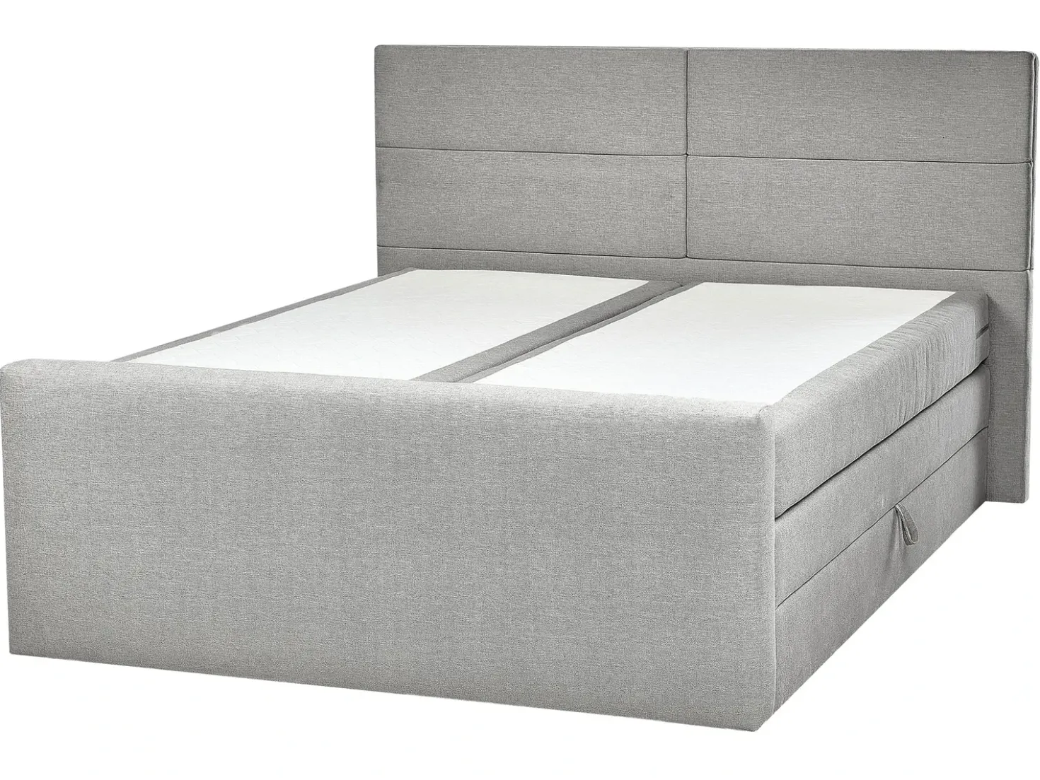 Divano letto con contenitore Tessuto ARISTOCRAT 160 x 200 cm Grigio chiaro