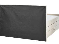 Divano letto con contenitore Tessuto ARISTOCRAT 160 x 200 cm Beige chiaro