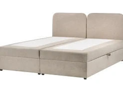 Divano letto con contenitore Tessuto CHANCELLOR 180 x 200 cm Tortora