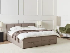 Divano letto con contenitore Tessuto BARONET 180 x 200 cm Tortora