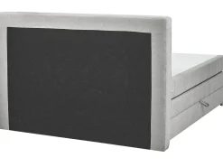 Divano letto con contenitore Tessuto MINISTER 180 x 200 cm Grigio chiaro