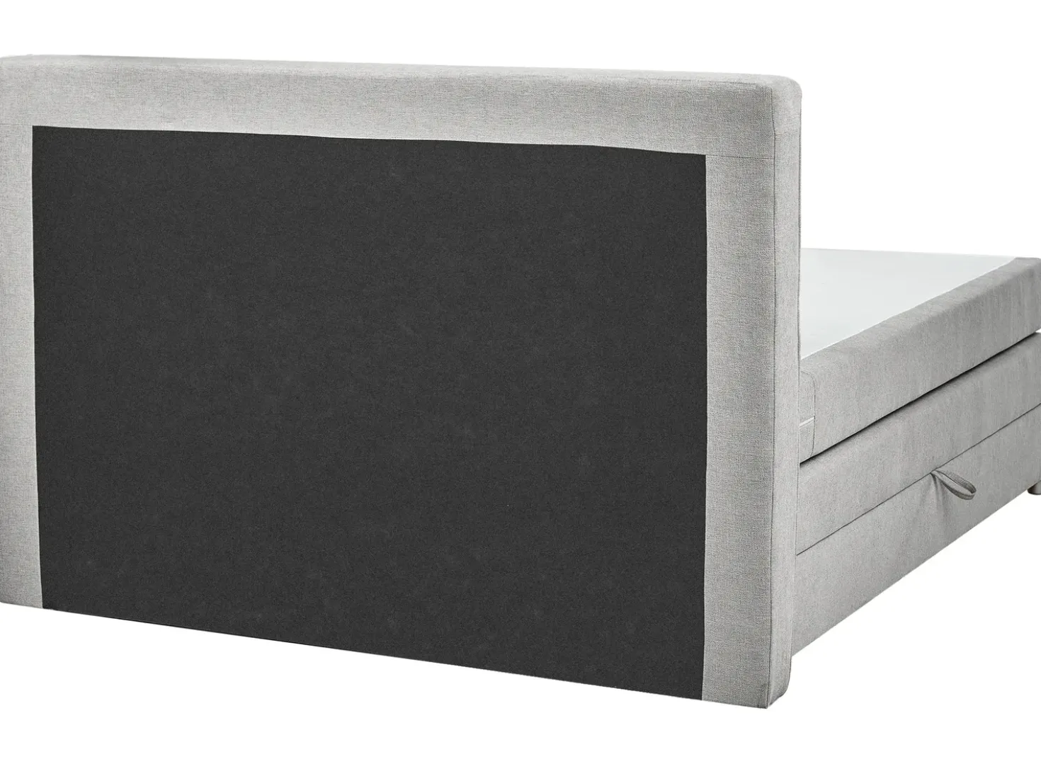 Divano letto con contenitore Tessuto MINISTER 180 x 200 cm Grigio chiaro