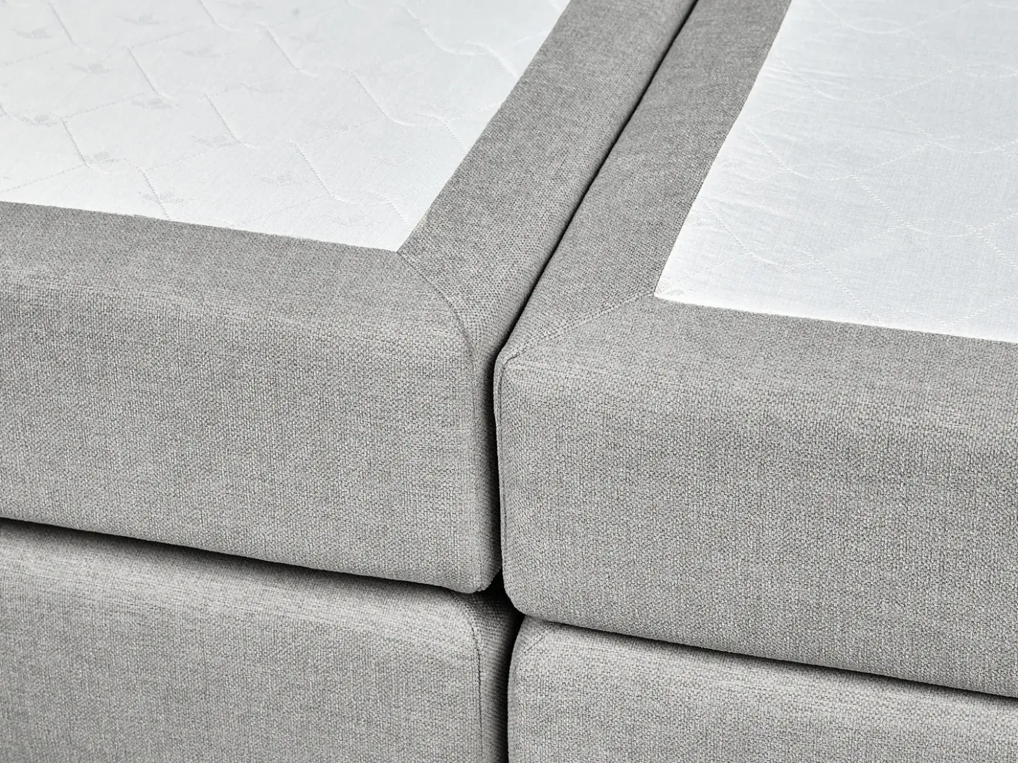 Divano letto con contenitore Tessuto MINISTER 180 x 200 cm Grigio chiaro