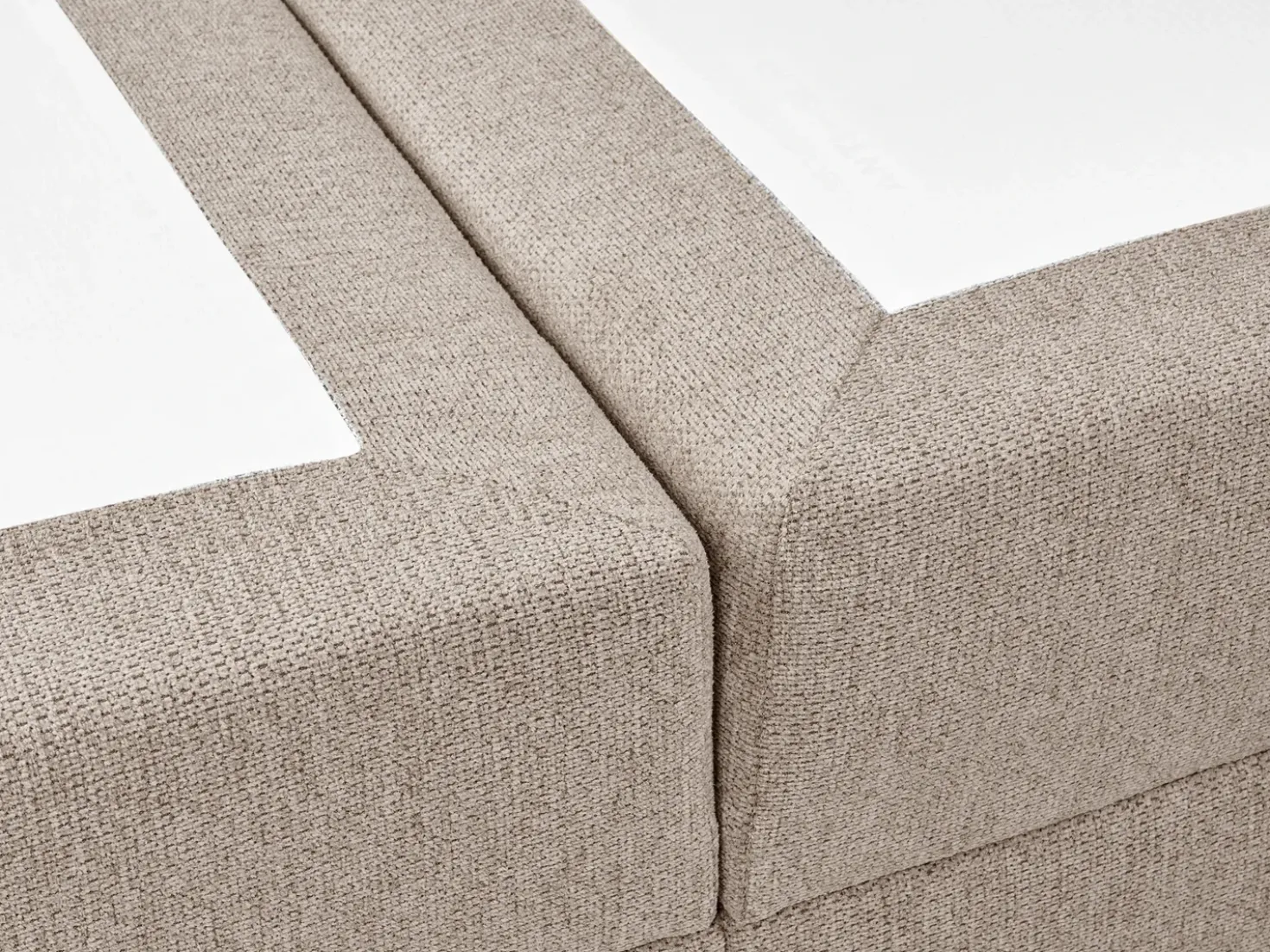 Divano letto con contenitore Tessuto MAJOR 180 x 200 cm Tortora