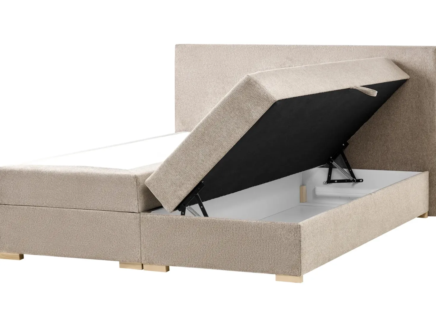 Divano letto con contenitore Tessuto MAJOR 180 x 200 cm Tortora