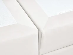 Divano letto con contenitore Velluto DAME 180 x 200 cm Bianco sporco