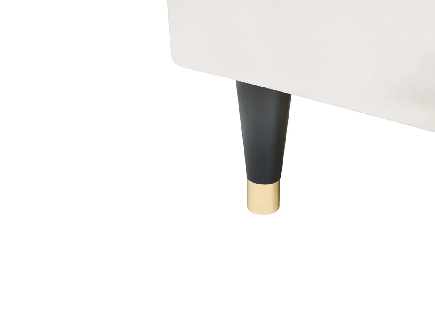 Divano letto con contenitore Velluto DAME 180 x 200 cm Bianco sporco