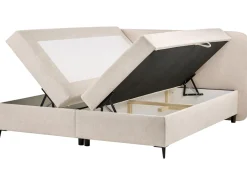 Divano letto con contenitore Tessuto REGENT 180 x 200 cm Beige chiaro