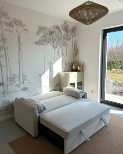 Divano letto HORMA Tessuto Bianco sporco