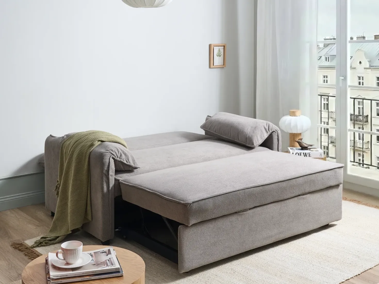Divano letto HORMA Tessuto Grigio